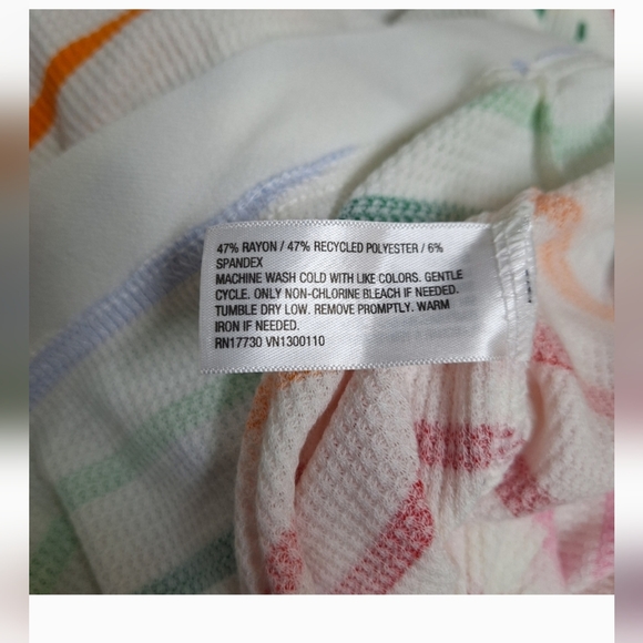 Wondershop Women's Rainbow Striped Thermal Pajama Jogger Pants - Sz 3x NWT - Picture 6 of 7